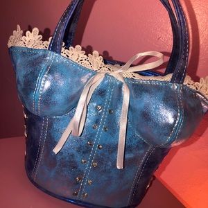 (*SOLD on Mercari) Blue and White Corset Handbag